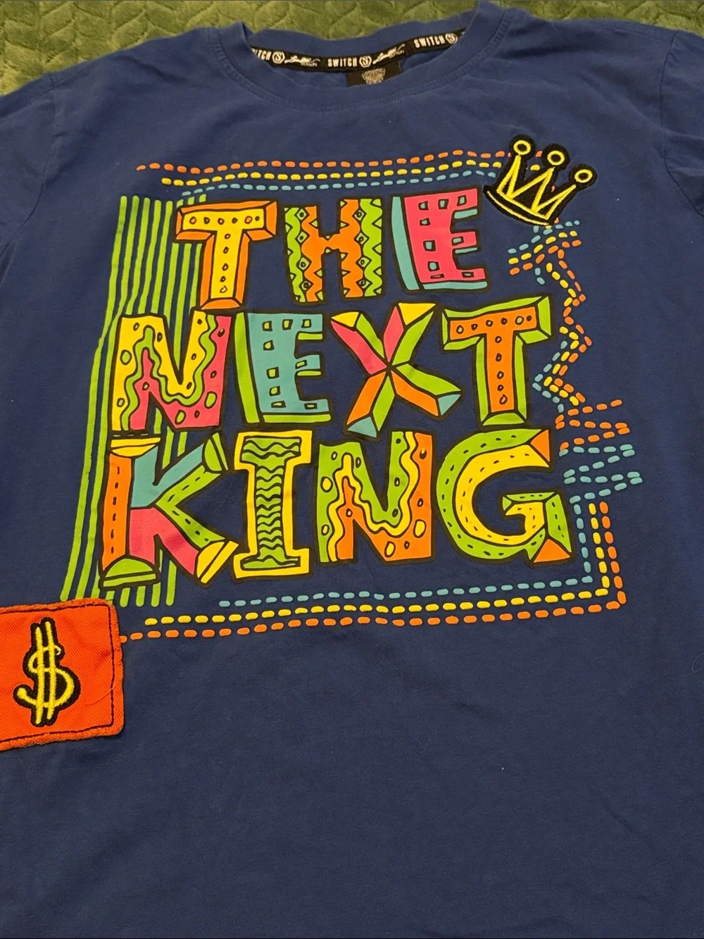 Switch Remarkable The Next King Tee Shirt Blue Boys Size M